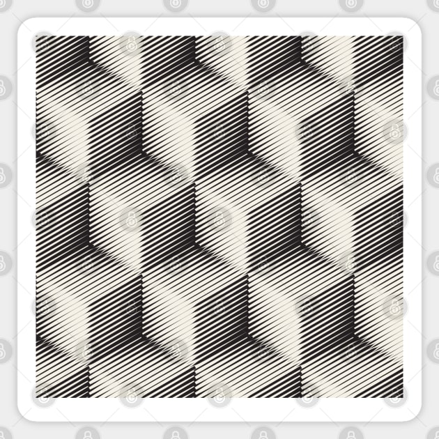 Cube pattern Sticker by Vilmos Varga